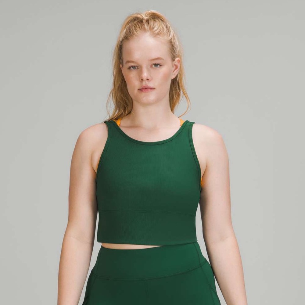 Lululemon power pivot tank top rib Everglade green